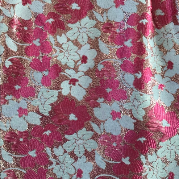 Kate Spade - Pink Metallic Floral Dress - 2 - Picture 6 of 6